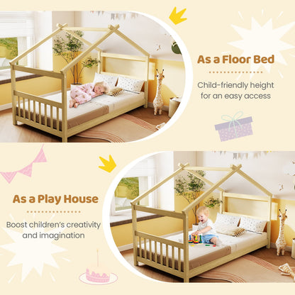 Lit cabane simple en bois pour enfant