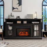 Meuble TV avec foyer électrique de 1400 W