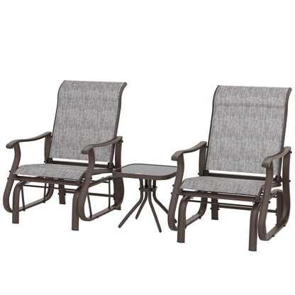 Ensemble planeurs de patio et table 3 pièces