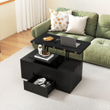 Table basse relevable extensible 3-en-1 avec 4 tabourets