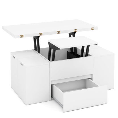 Table basse relevable extensible 3-en-1 — Lot de 5