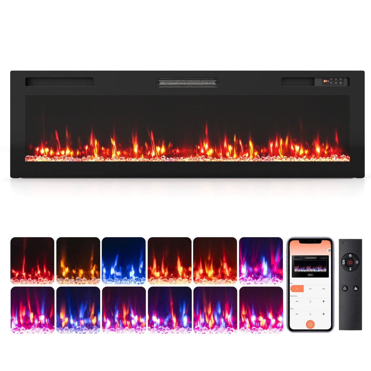 Foyer électrique intelligent Wi-Fi encastrable