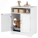 Meuble litière chat caché table d'appoint