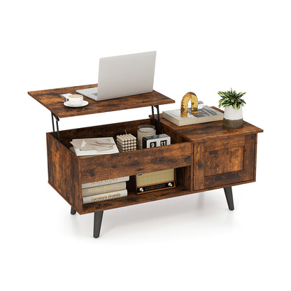 Table basse à plateau relevable avec rangement