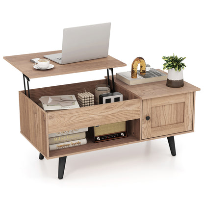 Table basse à plateau relevable avec rangement