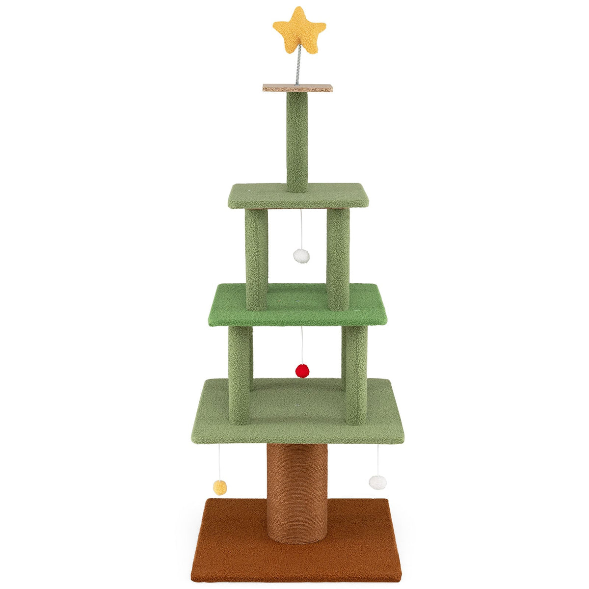 Arbre à chat de Noël à 3 condos