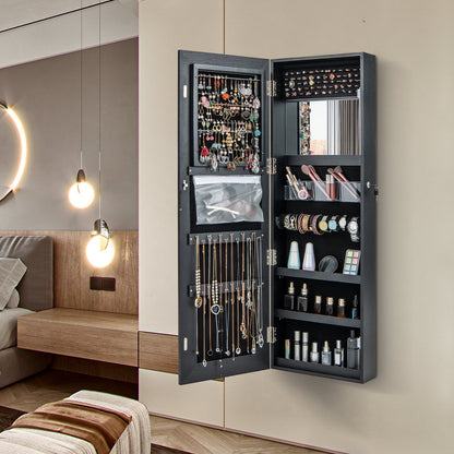 Armoire à bijoux murale avec miroir tactile