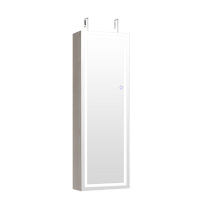 Armoire à bijoux murale avec miroir tactile