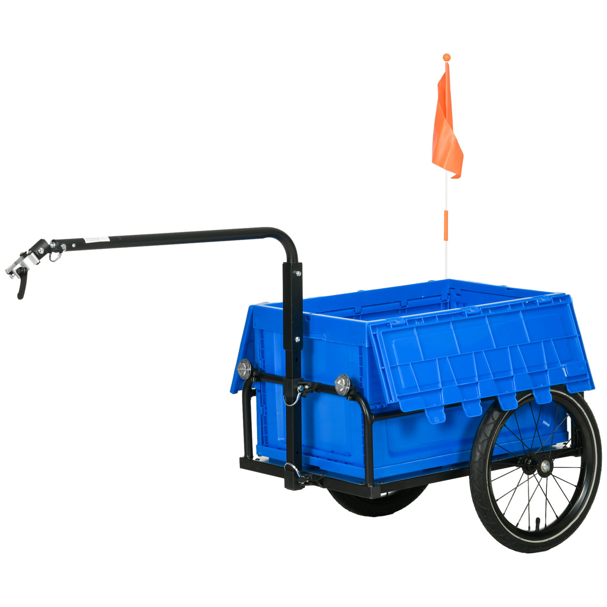Remorque de vélo en acier pour chargement pliable