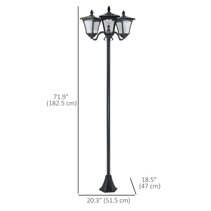 Lampadaire solaire vintage pour jardin, allée et sentier
