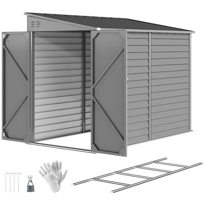 Abri de rangement acier galvanisé 4,6 x 9 pi