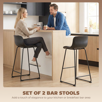 Ensemble de 2 tabourets de comptoir — noir