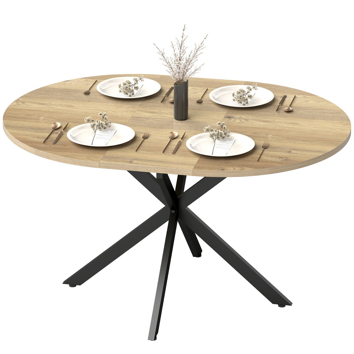Table à manger extensible industrielle
