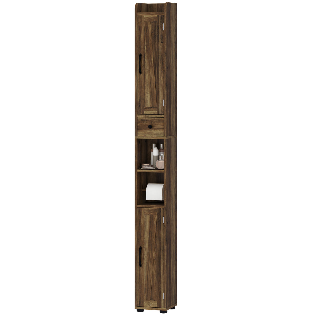 Meuble de salle de bain étroit style champêtre
