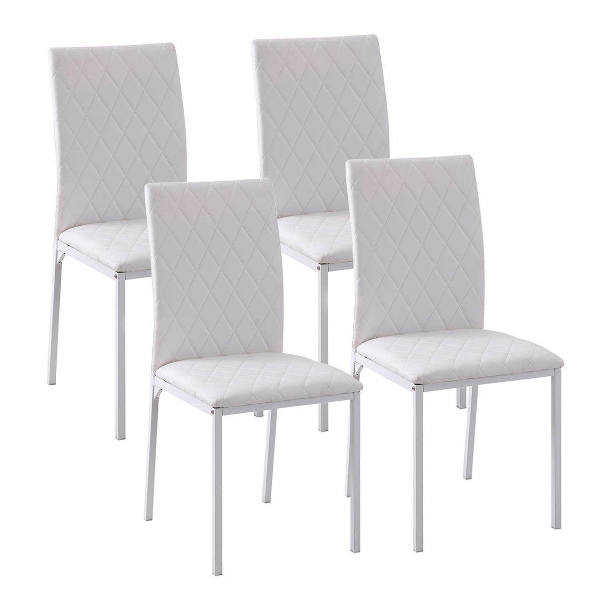 Ensemble de 4 chaises de salle à manger capitonnées