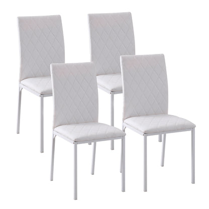 Ensemble de 4 chaises de salle à manger capitonnées