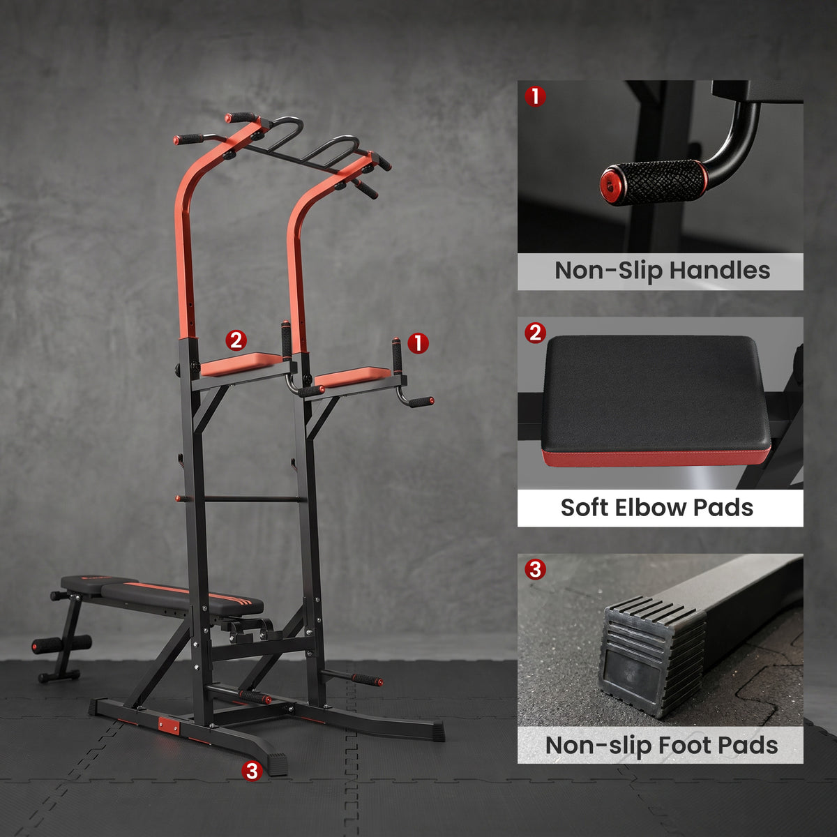 Station de musculation multifonction avec banc de redressement