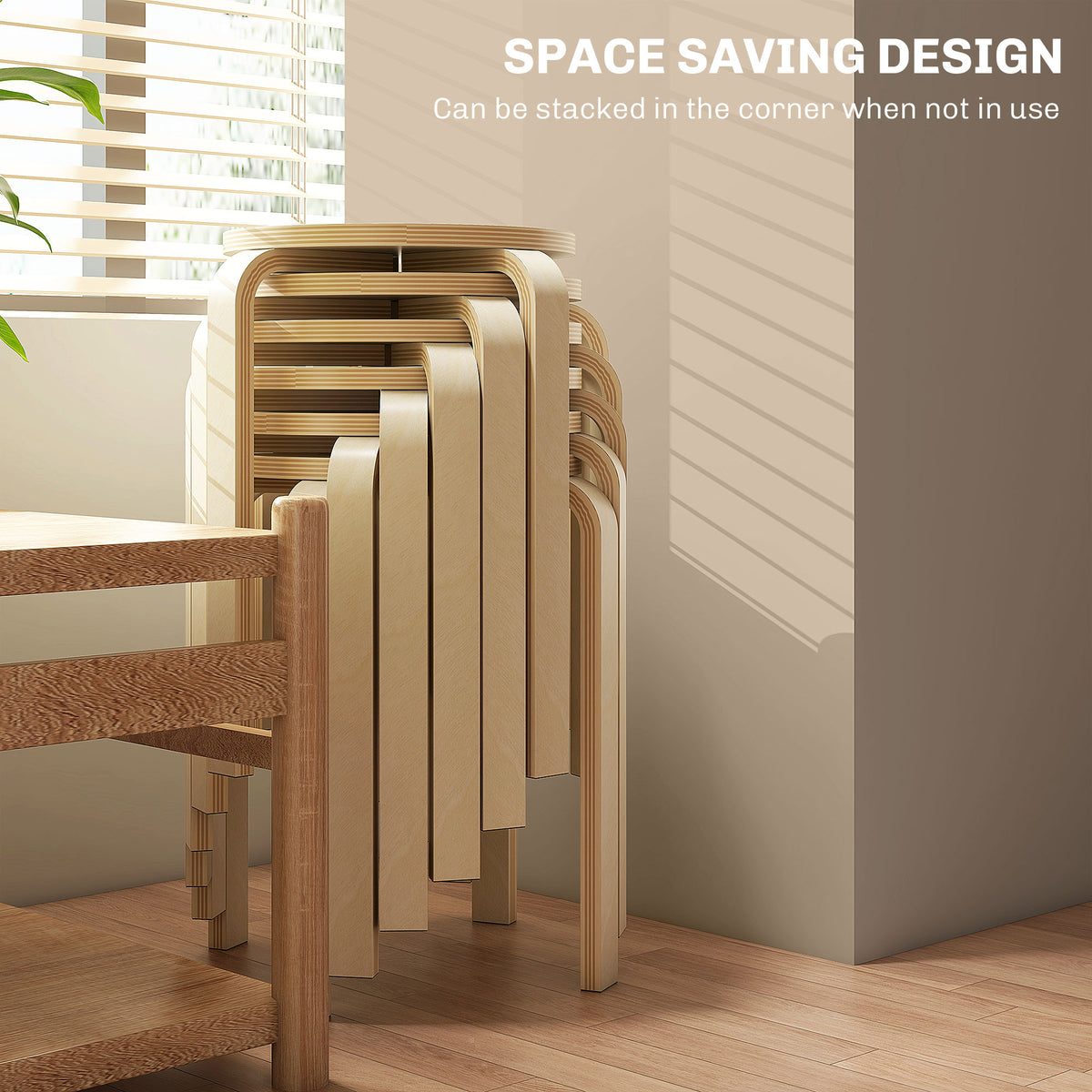Chaises empilables rondes set de 4