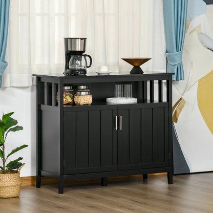 Buffet de cuisine console avec portes et tablettes réglables