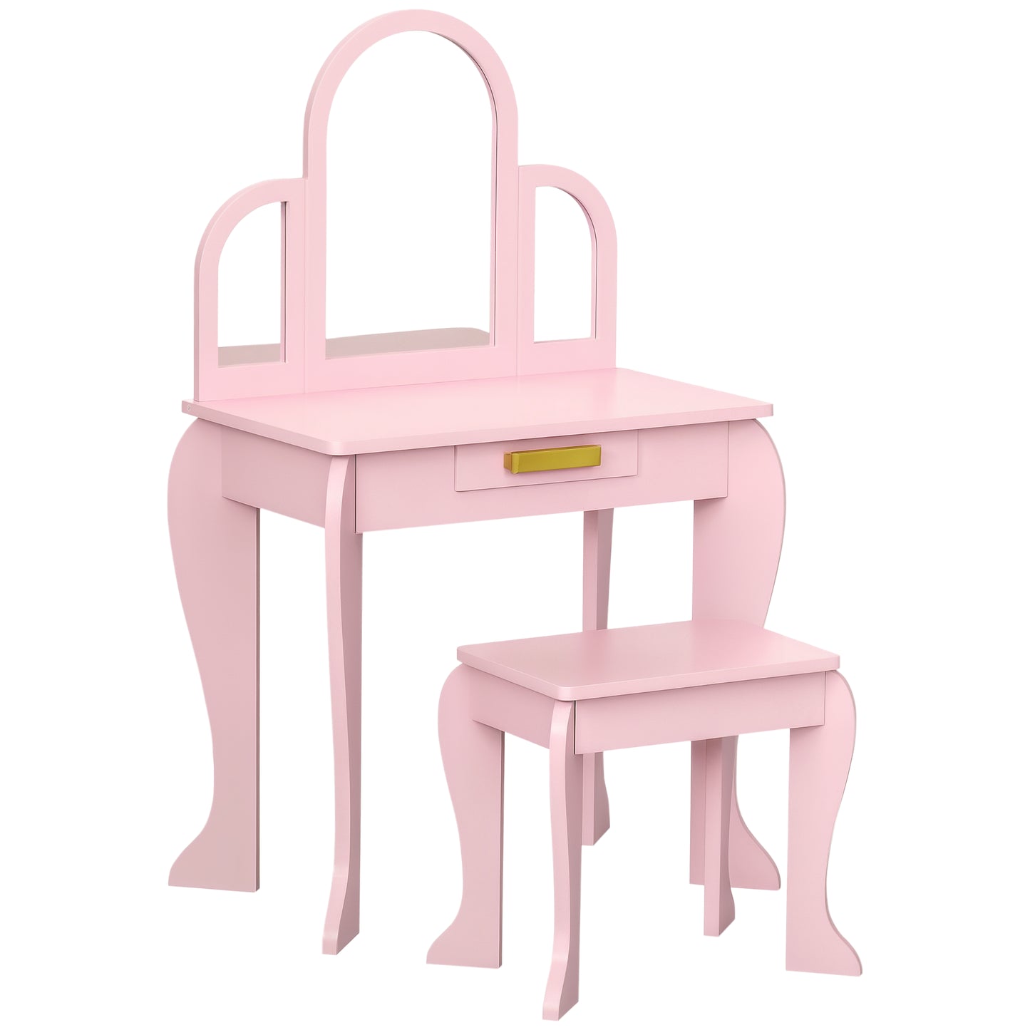Coiffeuse enfant avec tabouret et miroirs