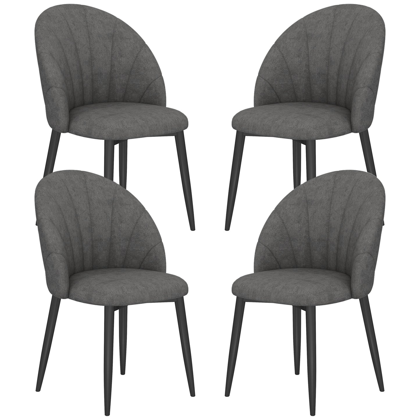 Chaises de salle à manger rembourrées ensemble de 4
