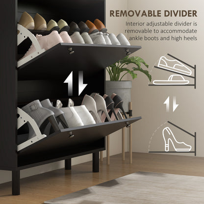 Armoire à chaussures 3 tiroirs rabattables 24 paires