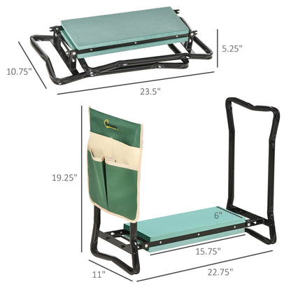 Agenouilloir de jardin pliable avec coussin mousse EVA