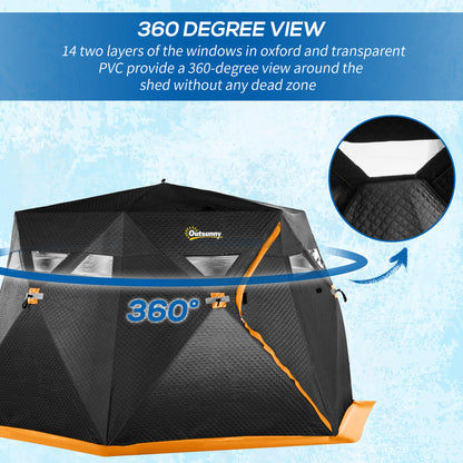 Abri de pêche sur glace pop-up isolé 4 personnes