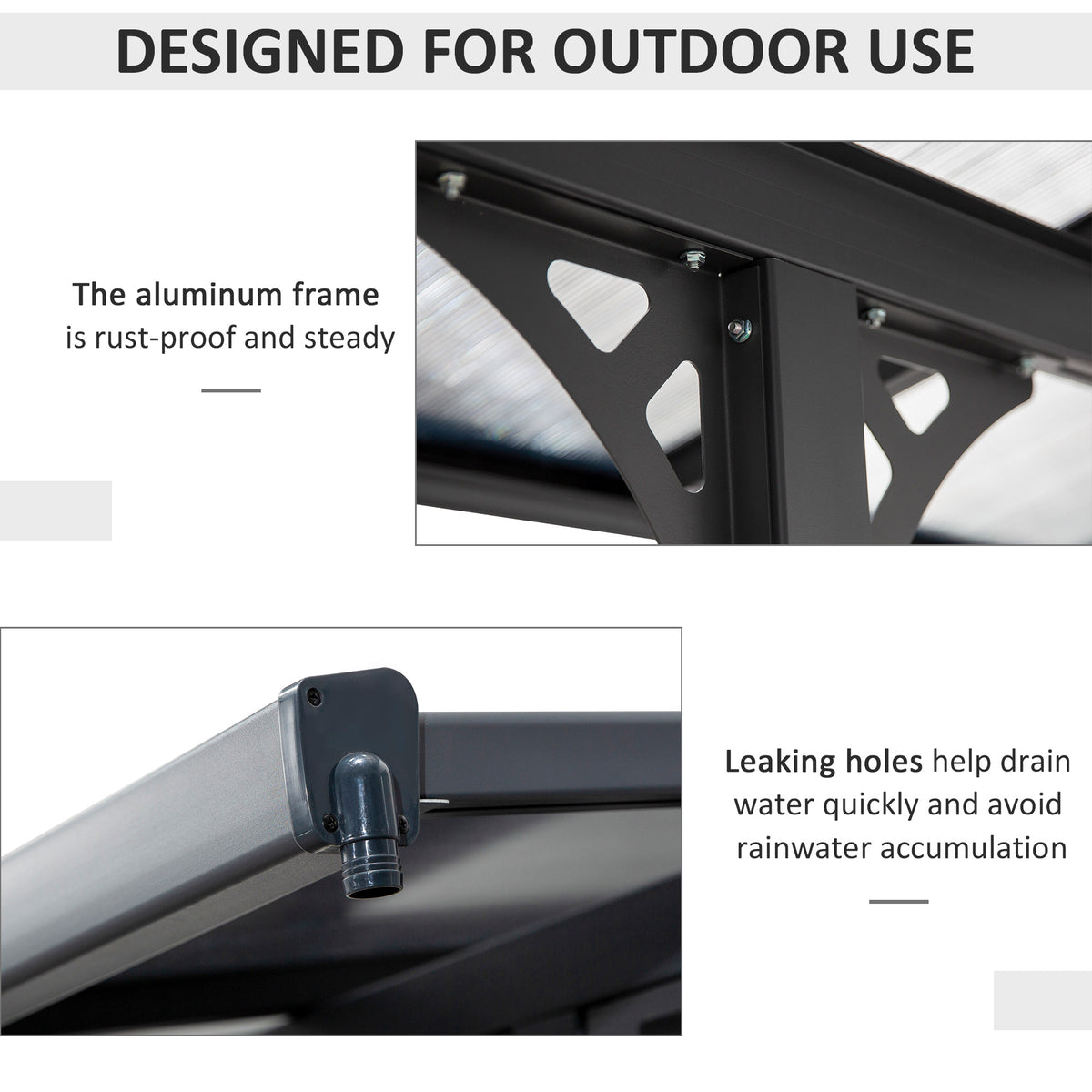 Pergola gazebo extérieur 3 x 3 m — aluminium