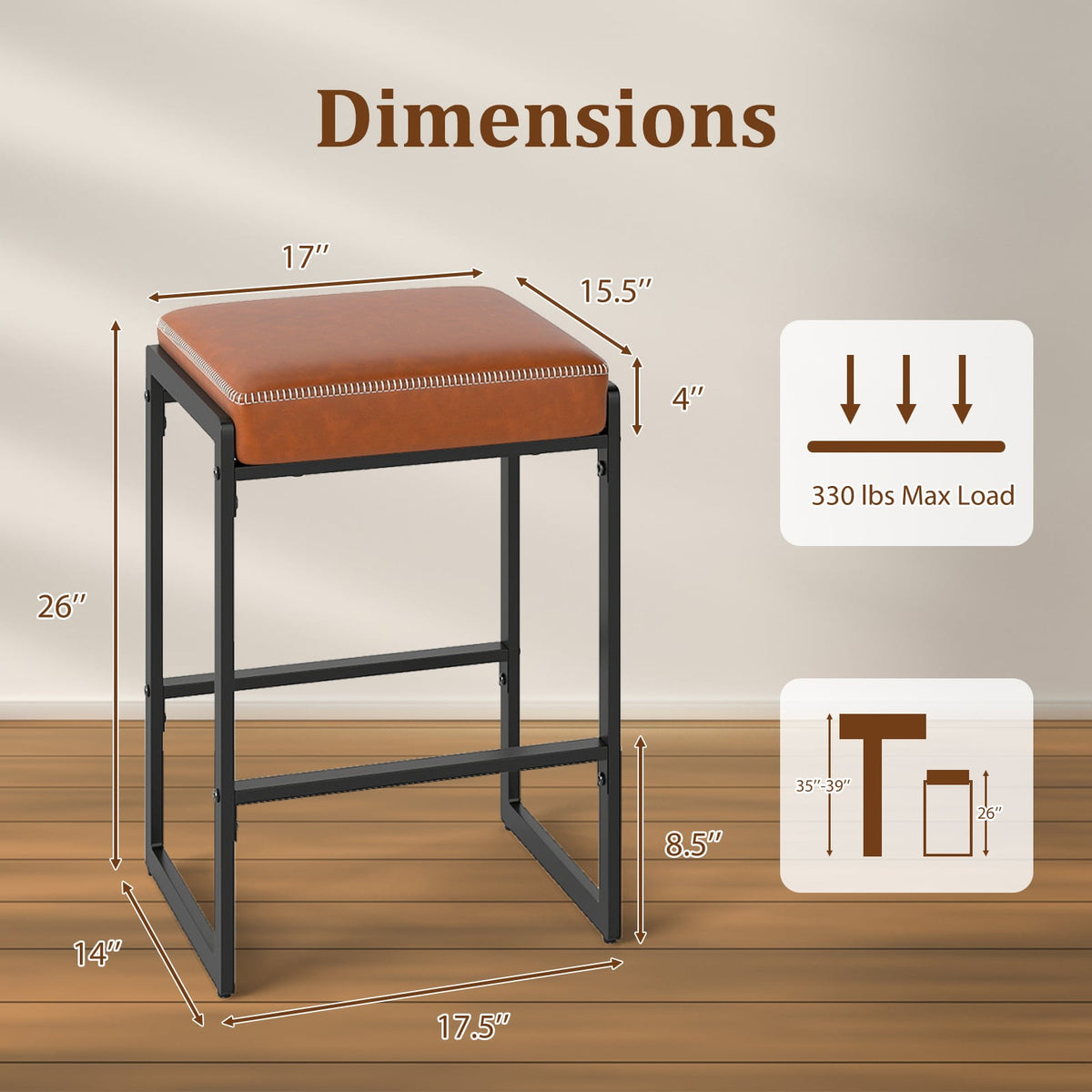 Tabourets de comptoir — Lot de 2