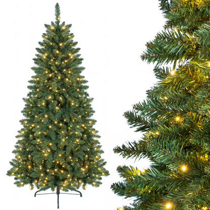 Arbre de Noël artificiel mural mi-plat pré-éclairé 152 cm
