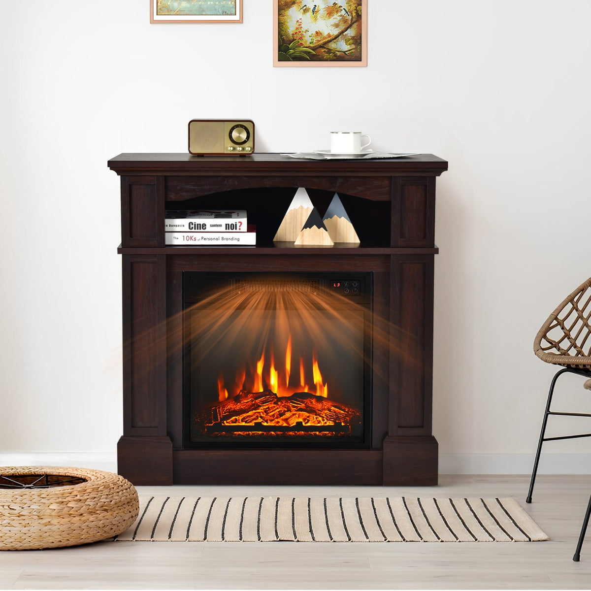 Foyer électrique meuble télé 1400 W de 81 cm