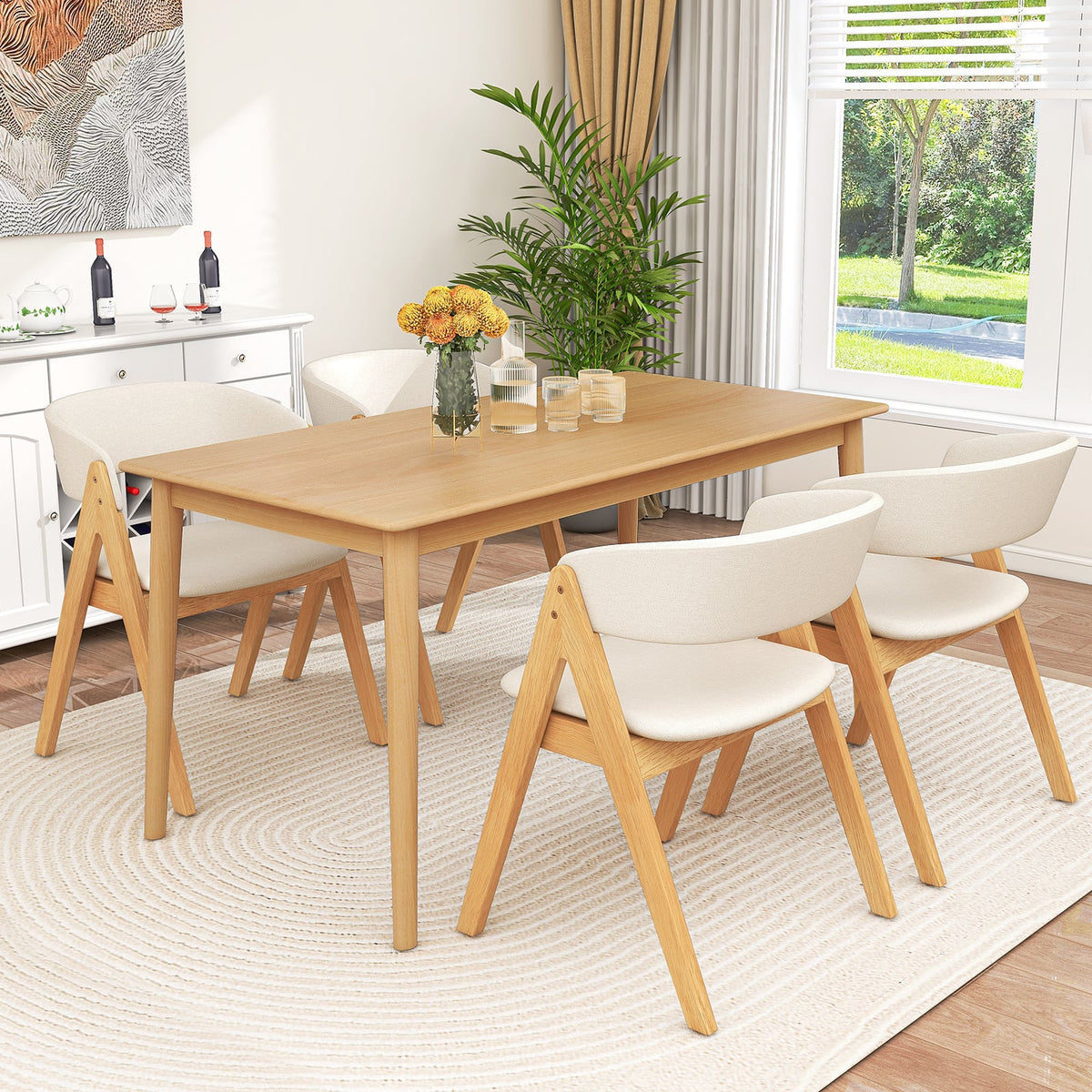 Chaises de salle à manger rembourrées — Lot de 2