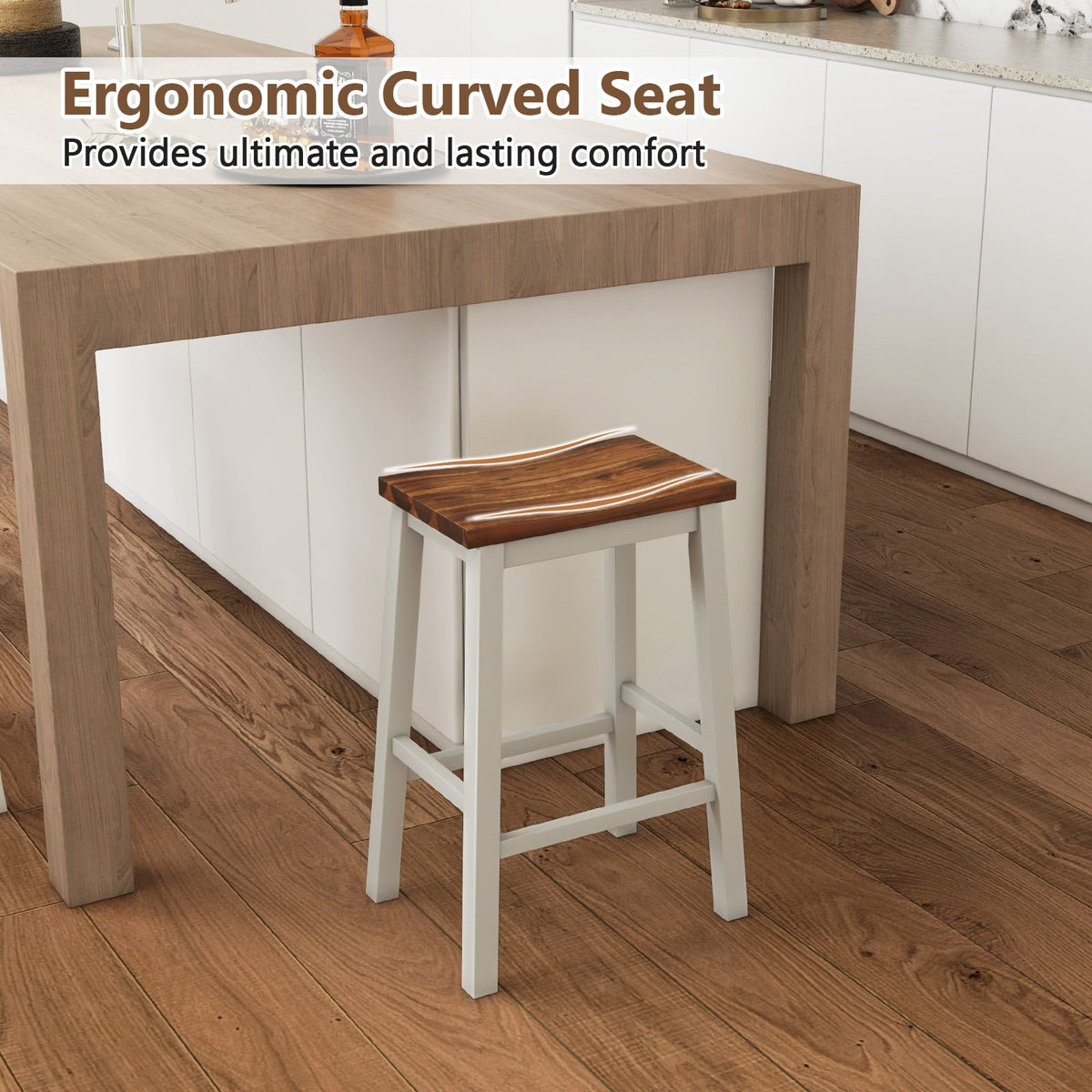 Tabouret de bar selle 62 cm — Lot de 2