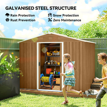 Abri de rangement extérieur 8' x 6' acier galvanisé