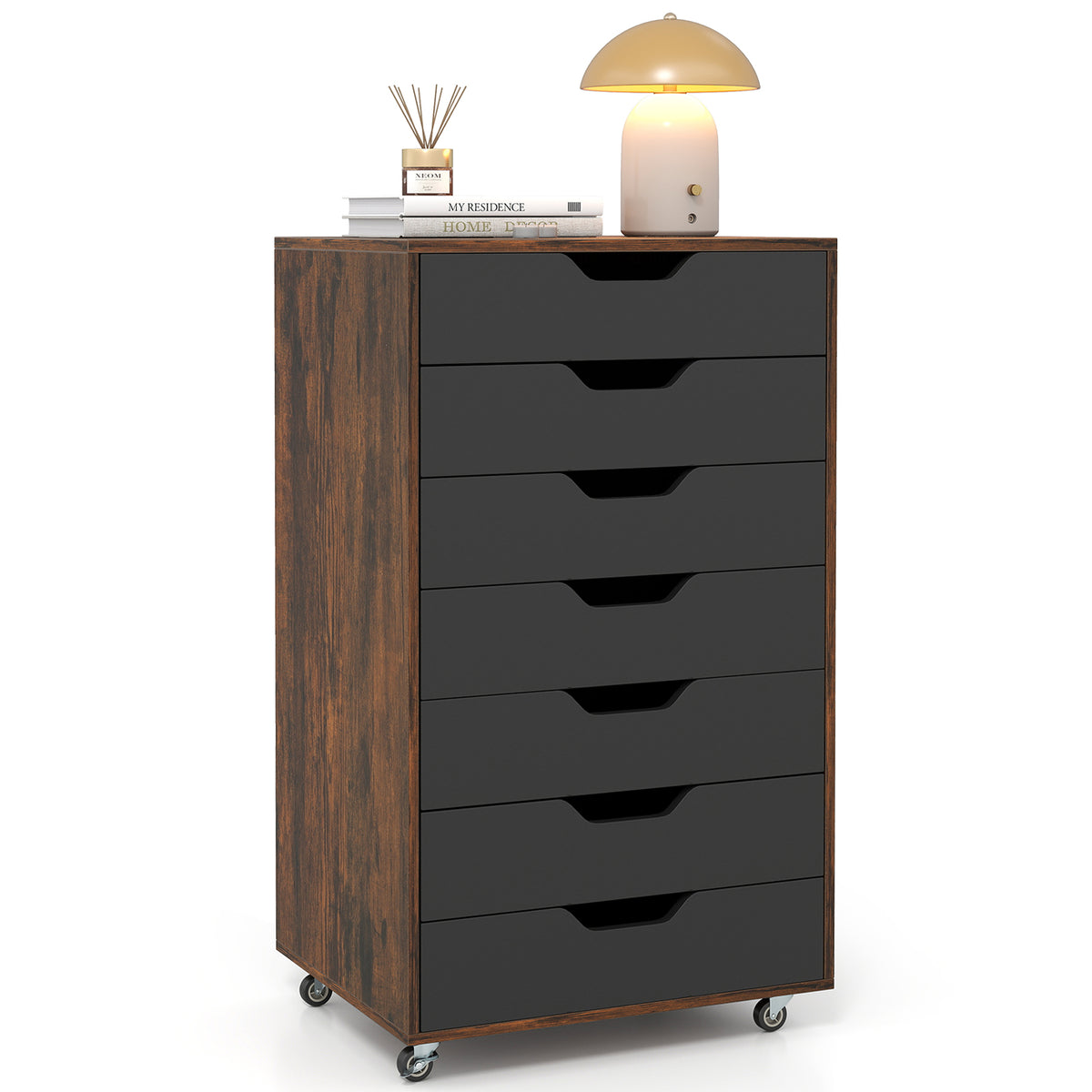Caisson de rangement 7 tiroirs sur roulettes