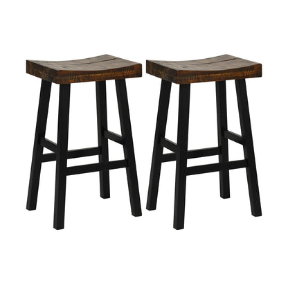 Tabouret de bar en bois massif 74 cm — Lot de 2
