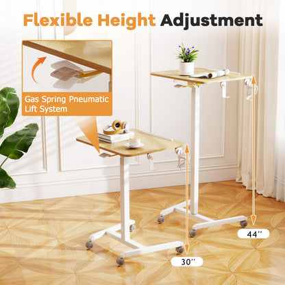 Bureau debout mobile pliant et inclinable