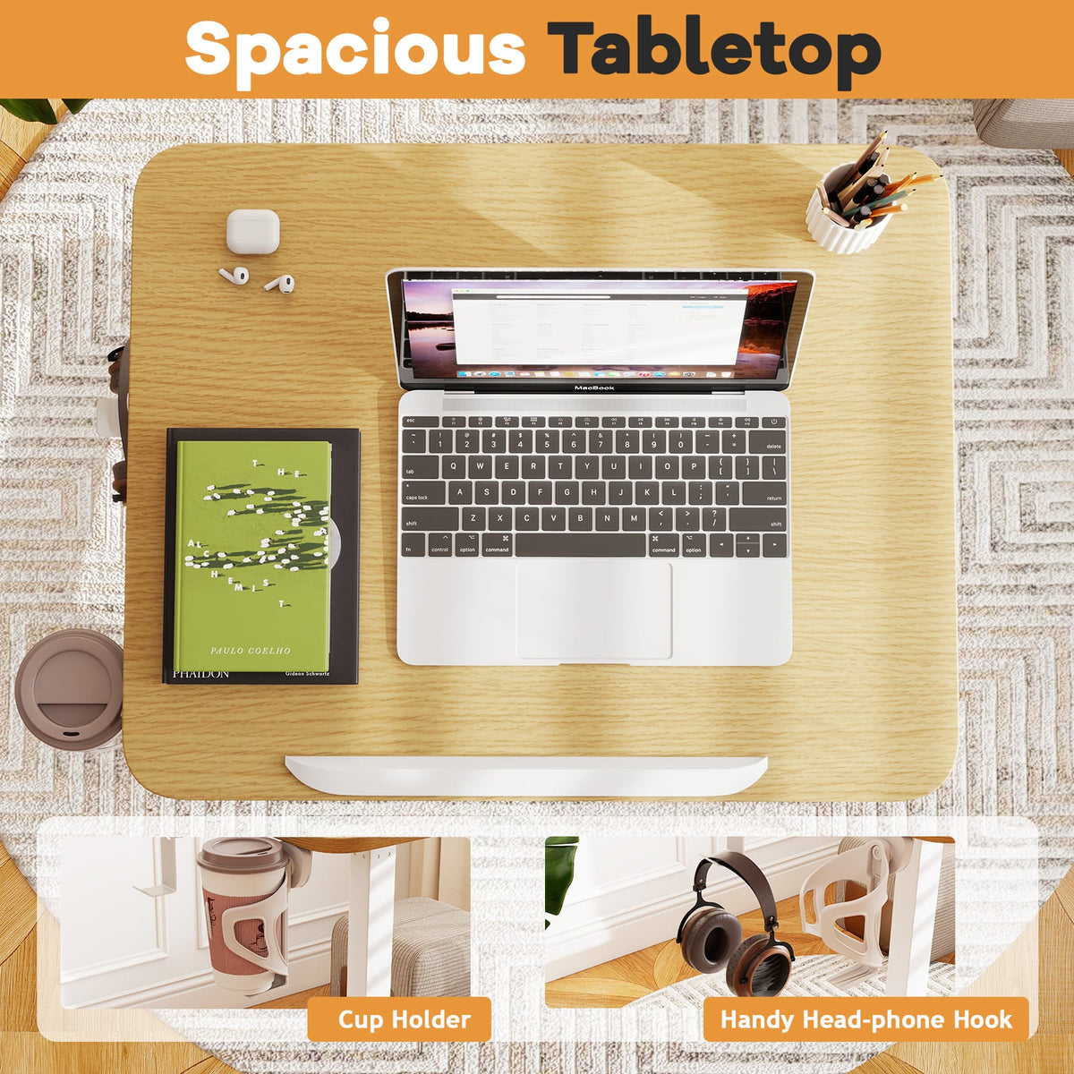 Bureau debout mobile pliant et inclinable