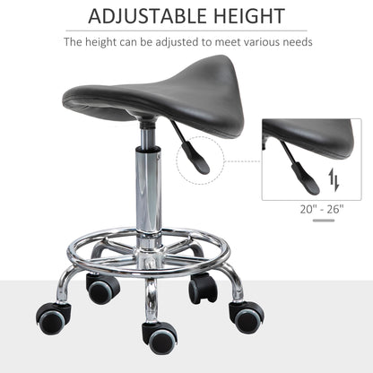 Tabouret selle ergonomique ajustable en similicuir