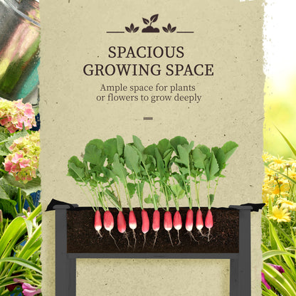 Jardinière surélevée en bois avec serre en PE