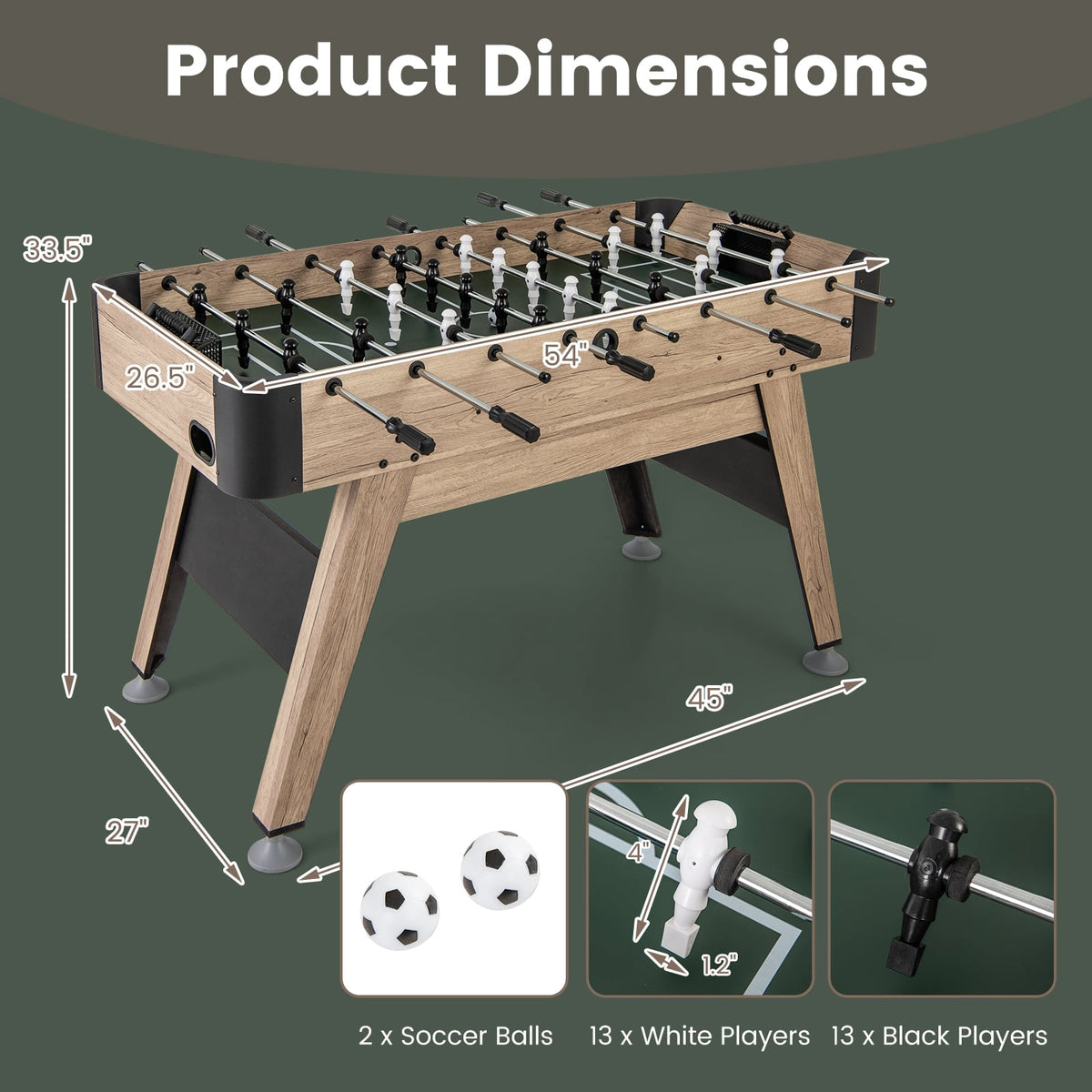 Table de baby-foot arcade 137 cm avec 26 joueurs