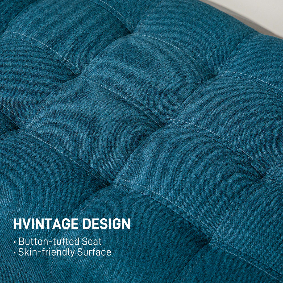Banc de rangement capitonné en tissu