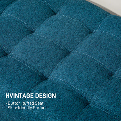 Banc de rangement capitonné en tissu
