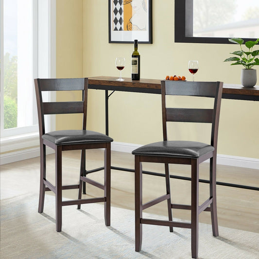Tabourets de comptoir en cuir PU — Lot de 2