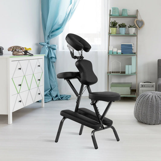 Chaise de massage portable pliable en similicuir