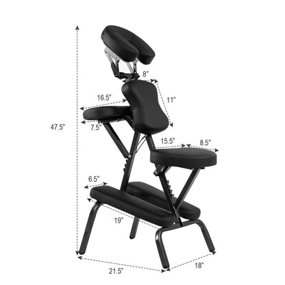 Chaise de massage portable pliable en similicuir