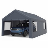 Abri d'auto portable 305 x 610 cm avec 2 portes