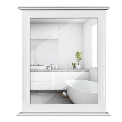 Miroir de vanité mural polyvalent avec tablettes