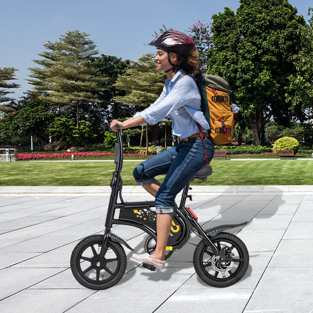 Vélo électrique pliable pour adulte avec moteur 350W